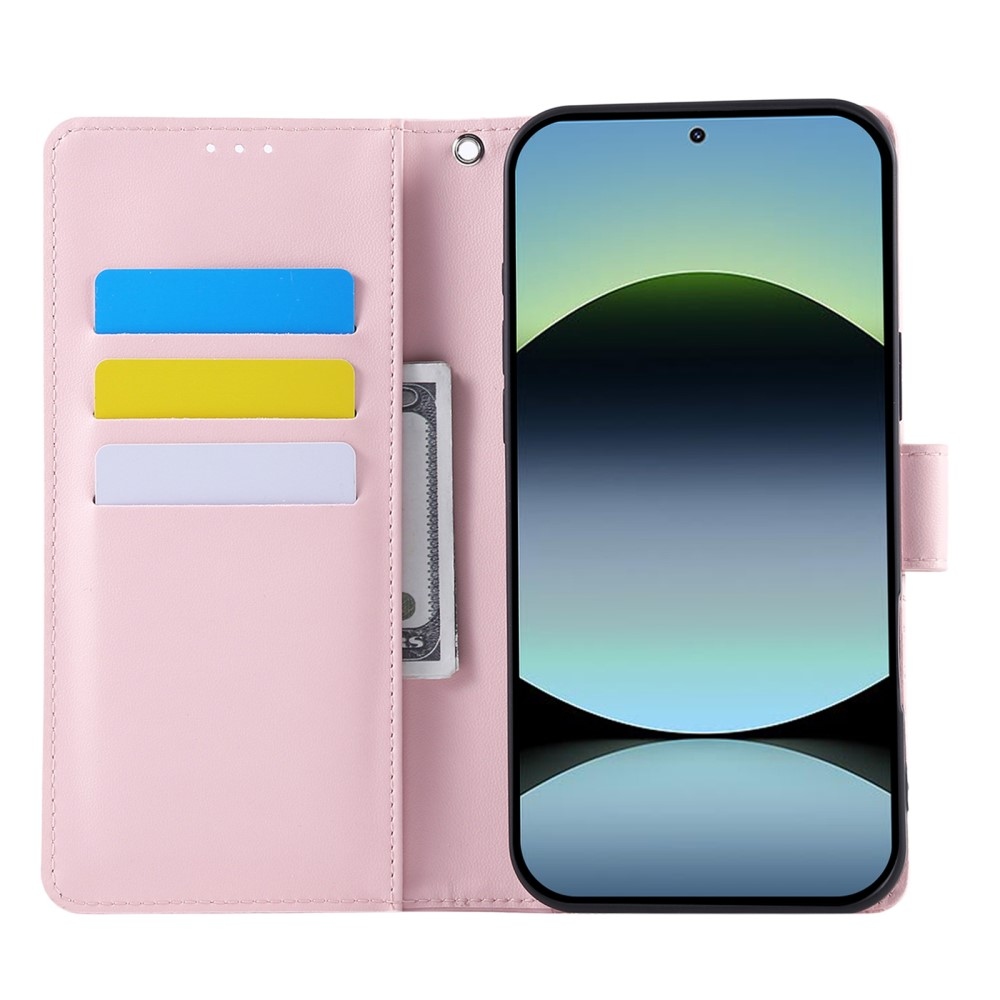 Rose knížkové pouzdro na Xiaomi Poco M7 Pro 5G/Note 14 5G - růžovozlaté