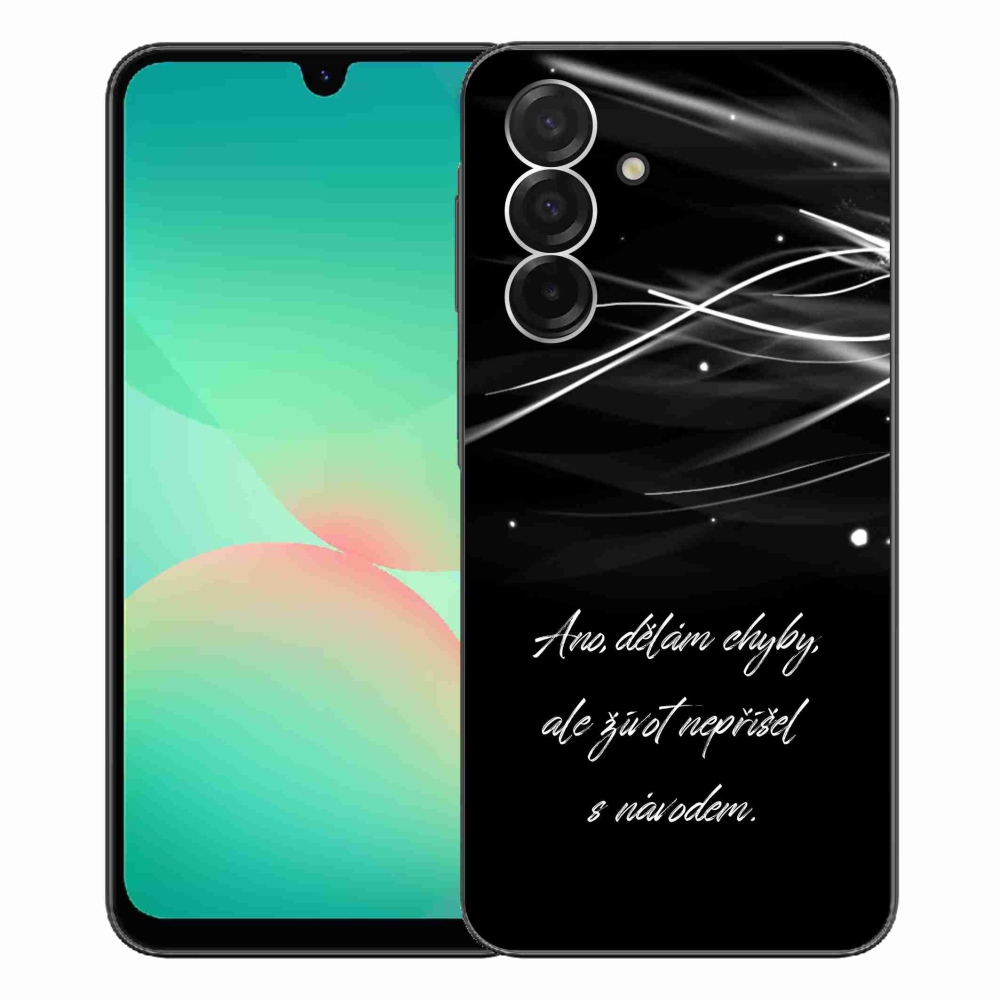 Gelový kryt mmCase na Samsung Galaxy A26 5G - citát černé pozadí
