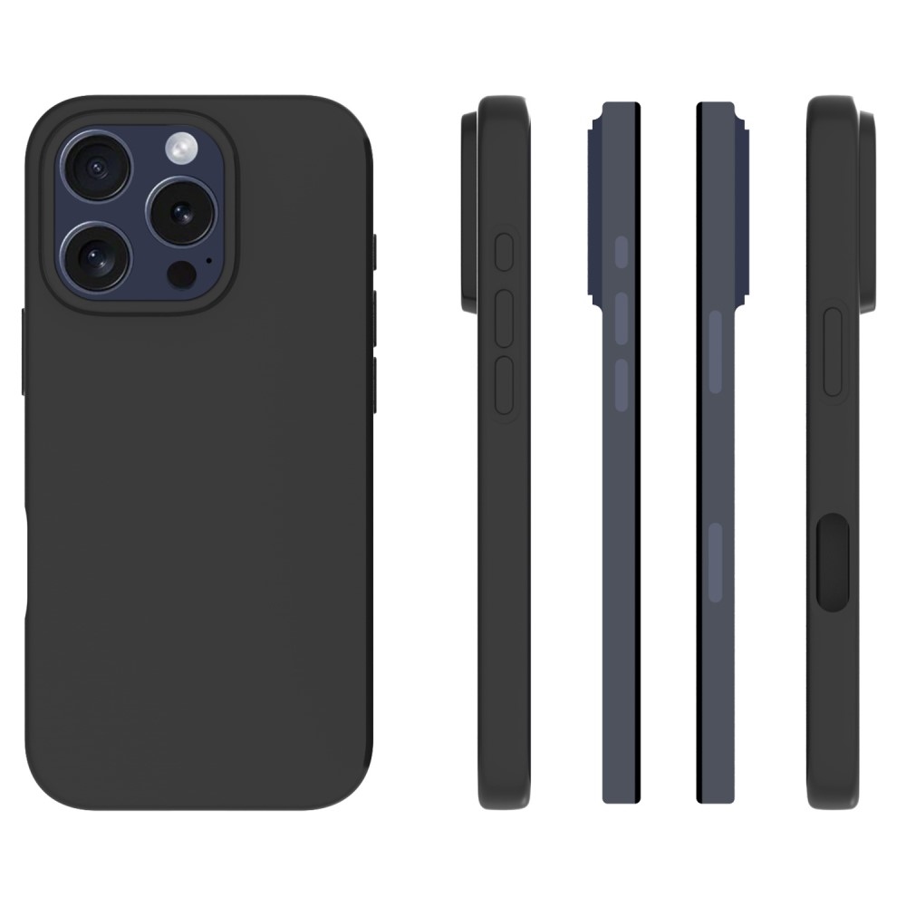 Černý gelový obal na iPhone 16 Pro