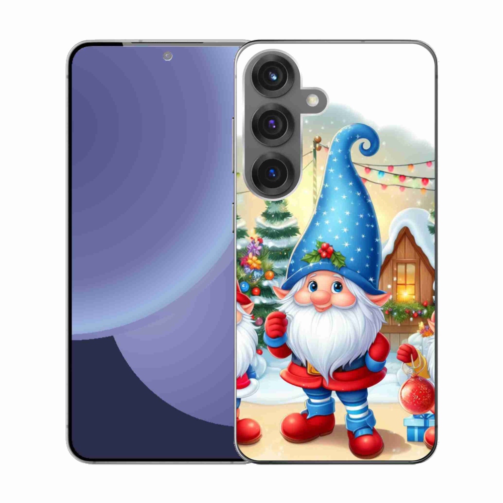 Gelový kryt mmCase na Samsung Galaxy S25 - vánoční skřítci