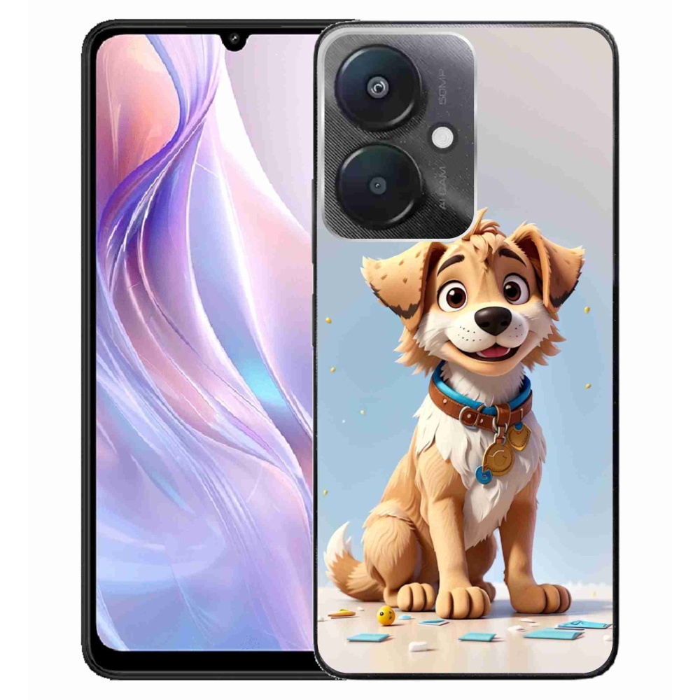 Gelový kryt mmCase na Xiaomi Redmi 13C 5G - kreslené štěně