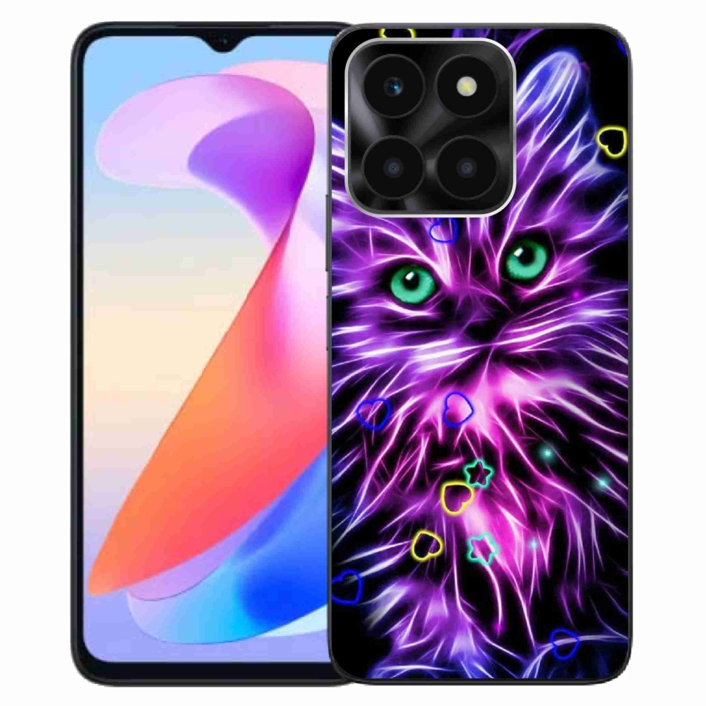 Gelový kryt mmCase na Honor X6a - abstraktní kočka