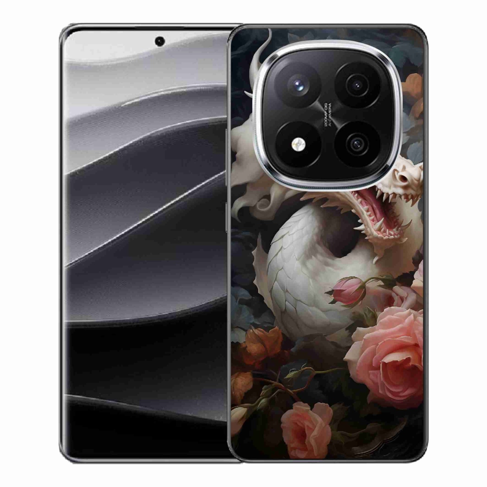 Gelový kryt mmCase na Xiaomi Redmi Note 14 Pro+ 5G - bílý drak