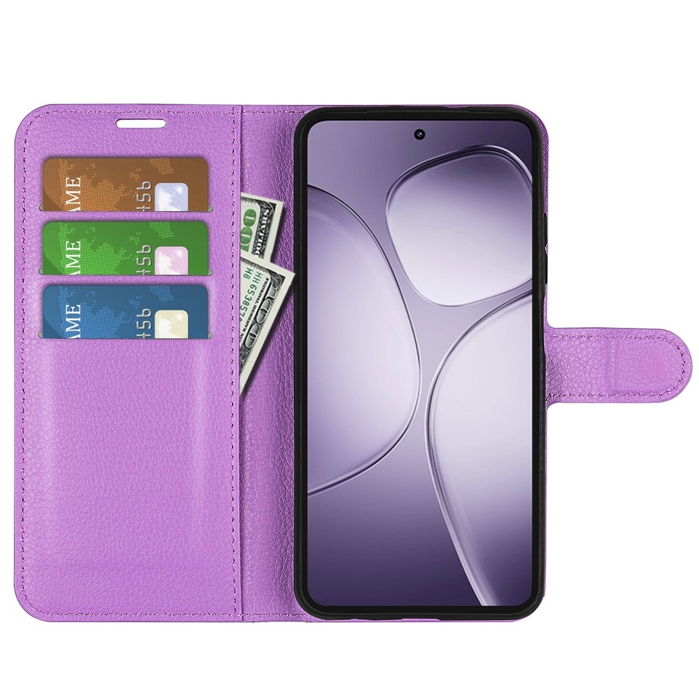 Litchi knížkové pouzdro na Xiaomi 14T Pro - fialové