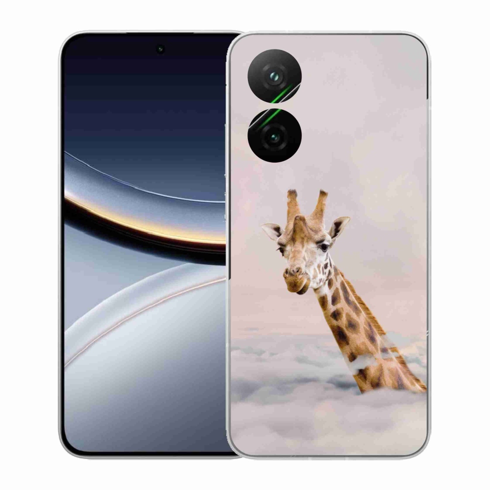Gelový kryt mmCase na Xiaomi Poco F7 5G - žirafa v oblacích