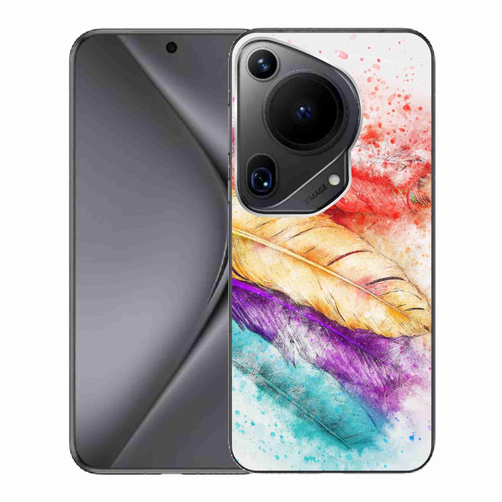 Gelový kryt mmCase na Huawei Pura 70 Ultra - barevné peří