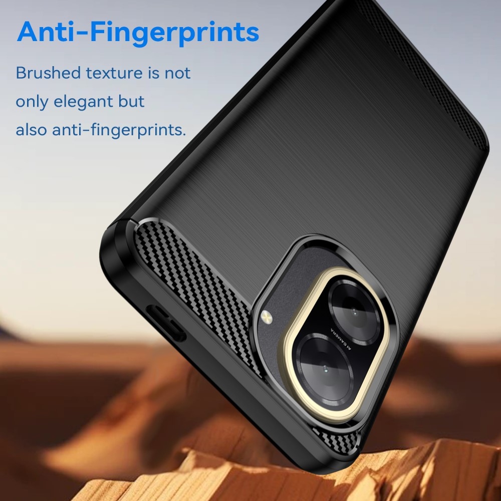 Carbon odolný gelový obal na Xiaomi Redmi A5 (173.45x79.35x8.45mm) - černý