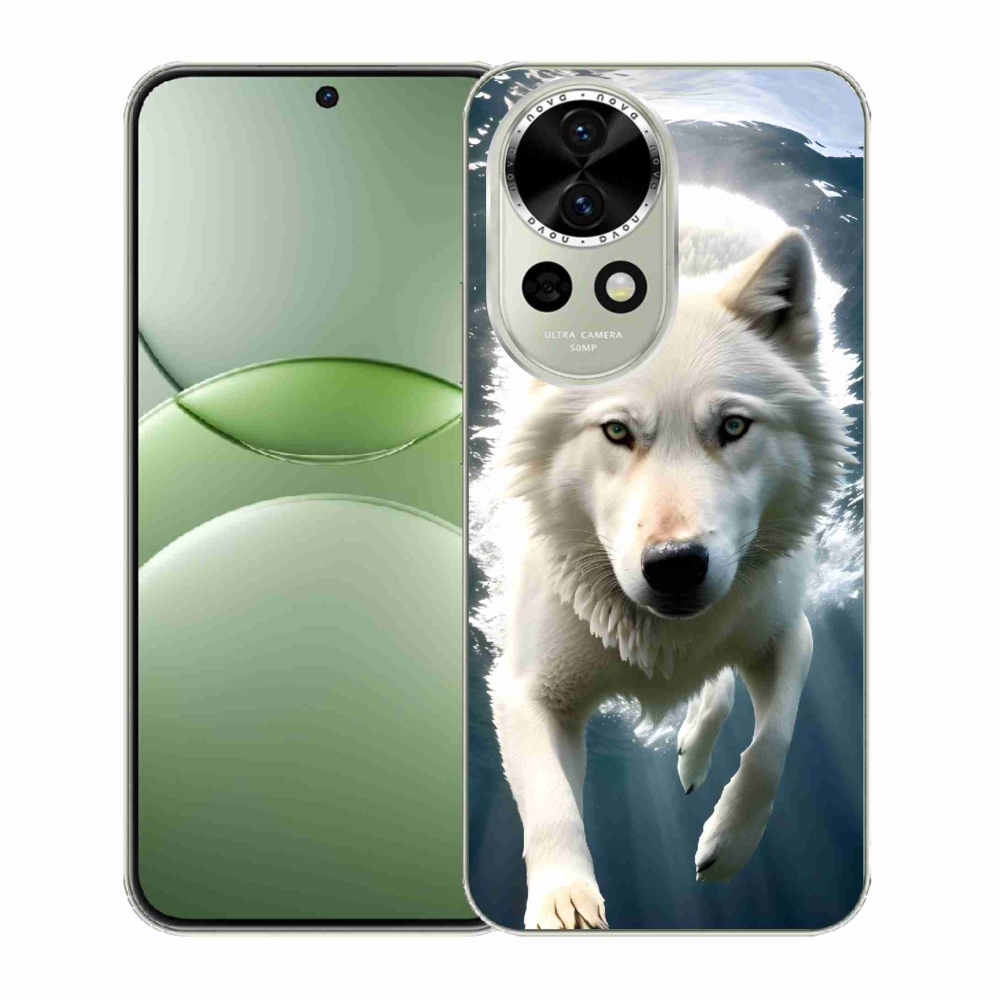 Gelový kryt mmCase na Huawei Nova 13 5G - bílý vlk