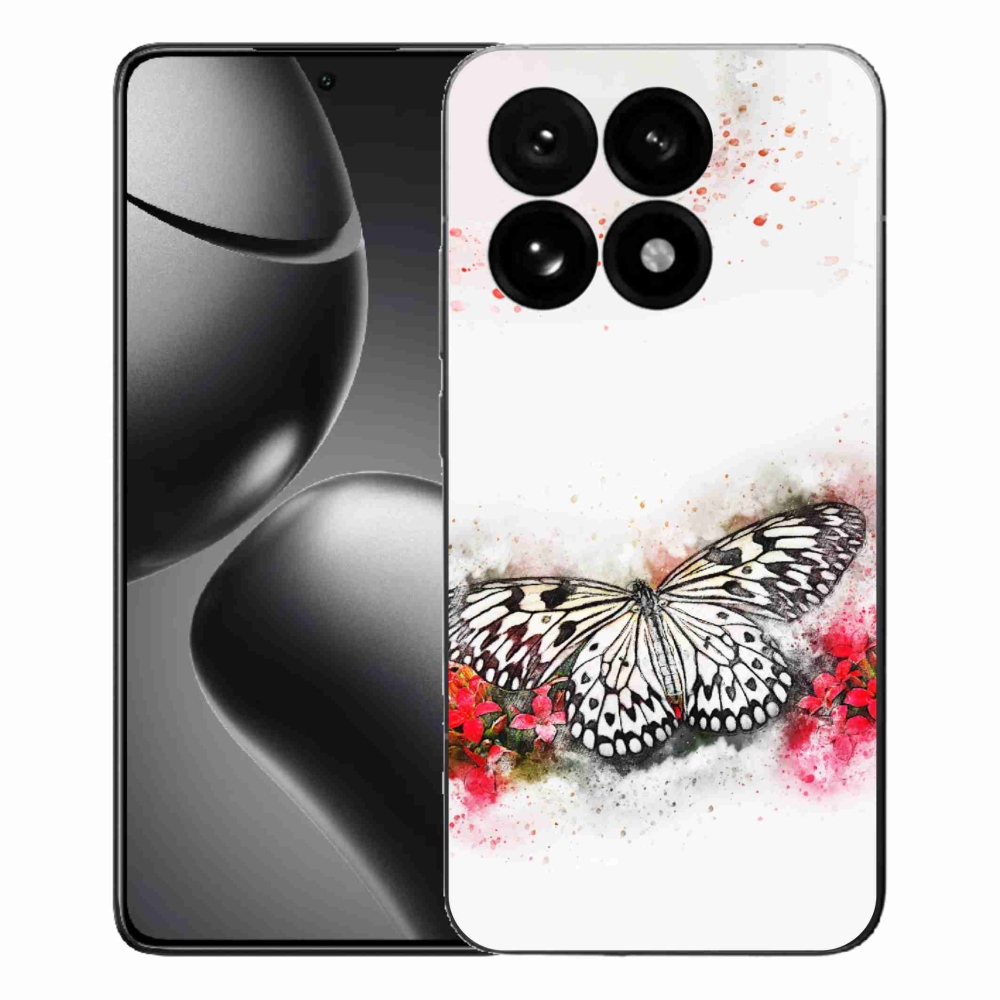 Gelový kryt mmCase na Xiaomi 15T - černobílý motýl
