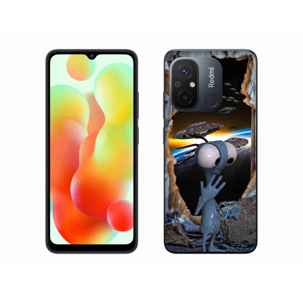 Gelový kryt mmCase na Xiaomi Redmi 12C - mimozemšťan