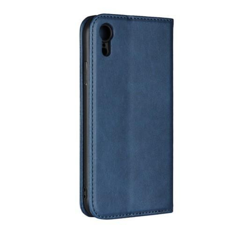 Wall PU kožené peněženkové pouzdro na mobil iPhone XR - modré