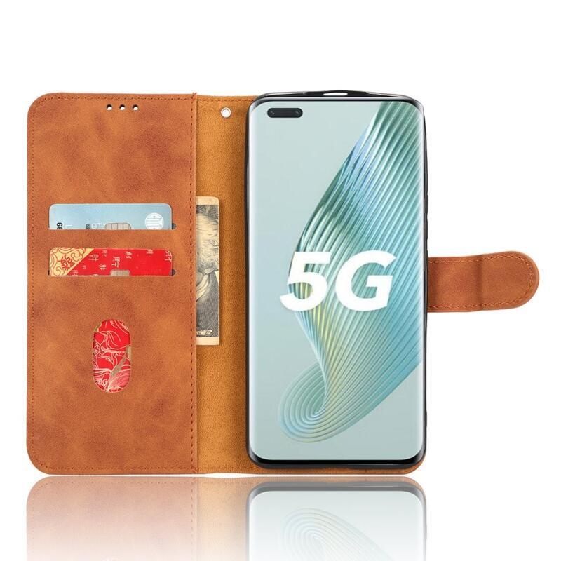 Wallet knížkové pouzdro na Honor Magic 5 Pro 5G - hnědé