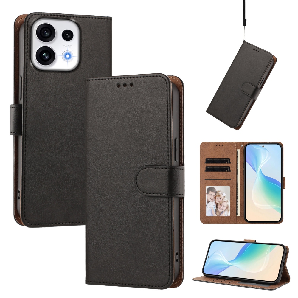 Wallet knížkové pouzdro na Oppo Reno 16 Pro 5G/Oppo Reno 16 5G - černé