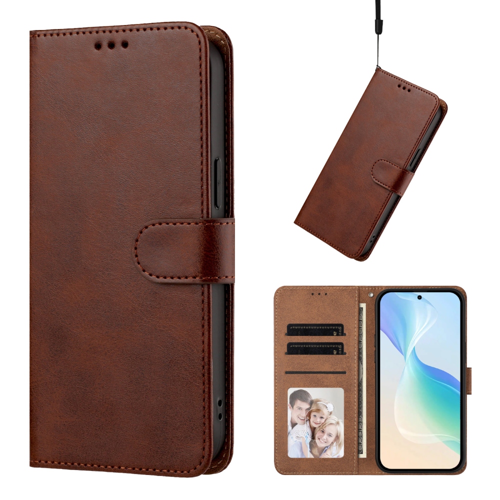 Wallet knížkové pouzdro na Oppo Reno 16 Pro 5G/Oppo Reno 16 5G - hnědé