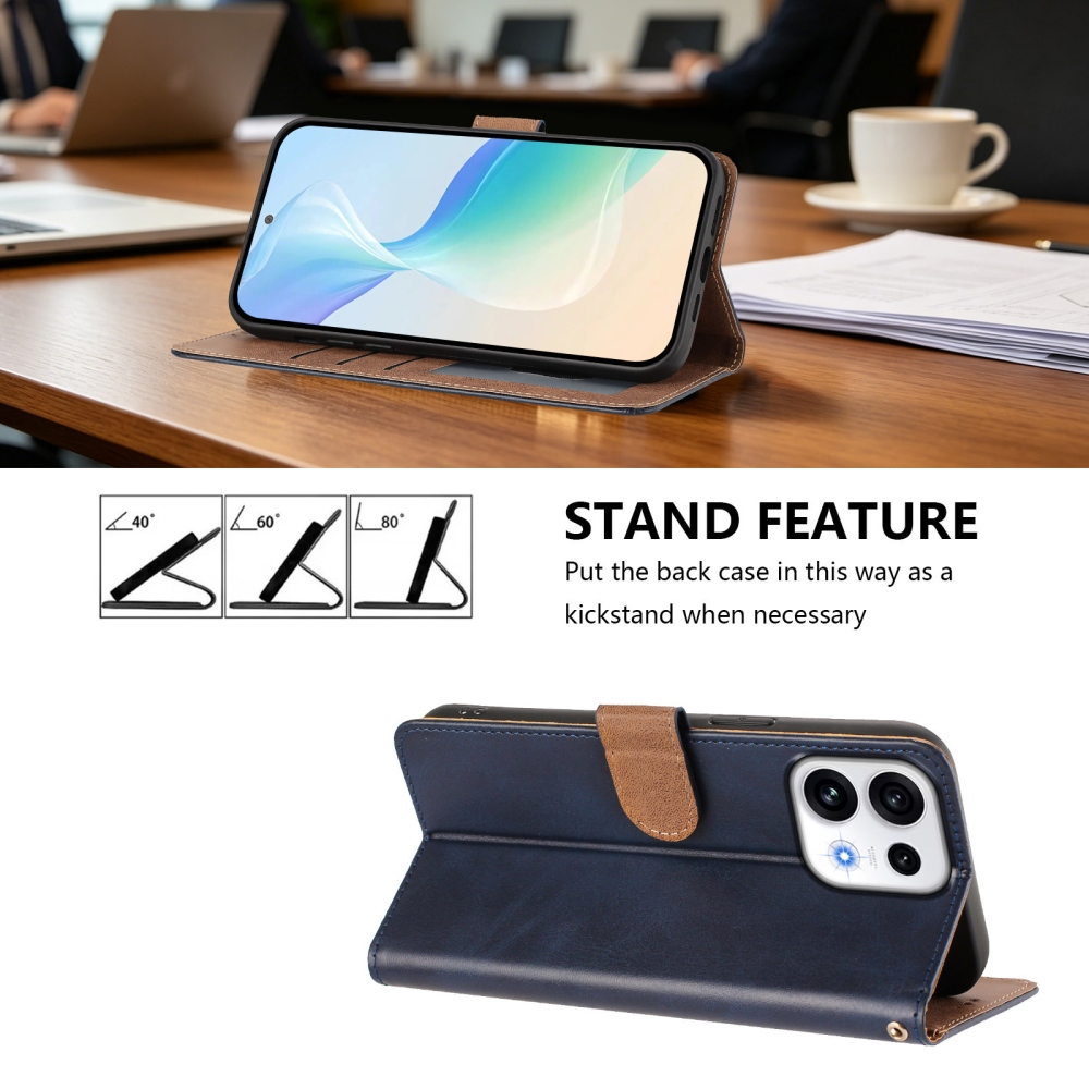 Wallet knížkové pouzdro na Oppo Reno 16 Pro 5G/Oppo Reno 16 5G - modré