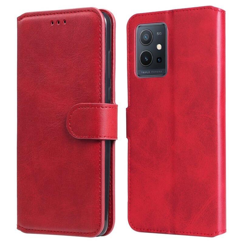 Wallet peněženkové pouzdro na mobil Vivo Y55 5G - červené