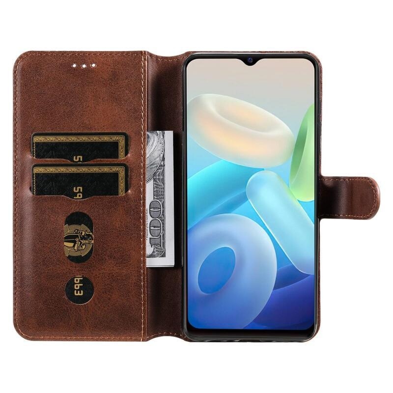 Wallet peněženkové pouzdro na mobil Vivo Y55 5G - hnědé