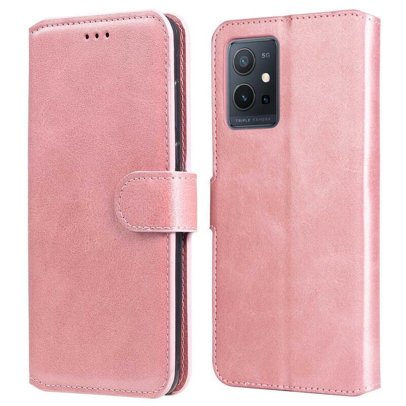 Wallet peněženkové pouzdro na mobil Vivo Y55 5G - růžovozlaté
