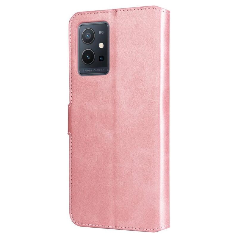 Wallet peněženkové pouzdro na mobil Vivo Y55 5G - růžovozlaté