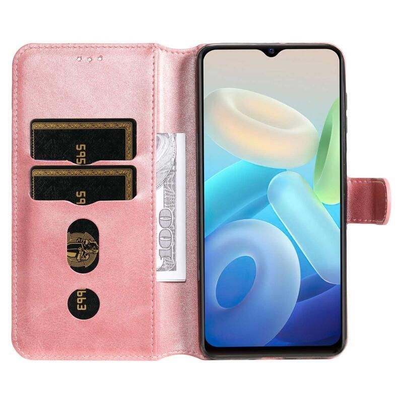 Wallet peněženkové pouzdro na mobil Vivo Y55 5G - růžovozlaté