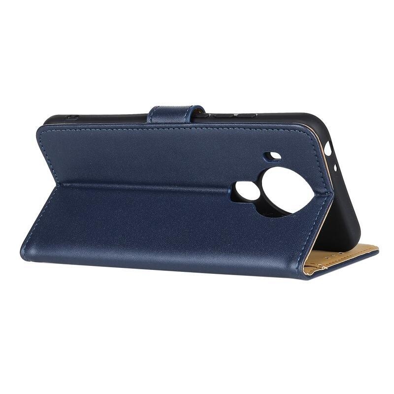 Wallet PU kožené peněženkové pouzdro na mobil Nokia 5.4 - tmavěmodré