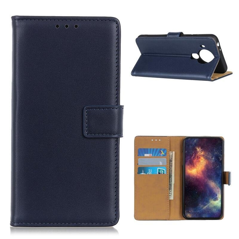 Wallet PU kožené peněženkové pouzdro na mobil Nokia 5.4 - tmavěmodré