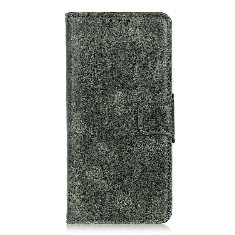 Wallet PU kožené peněženkové pouzdro na mobil Oppo Reno 5 Z 5G - černozelené