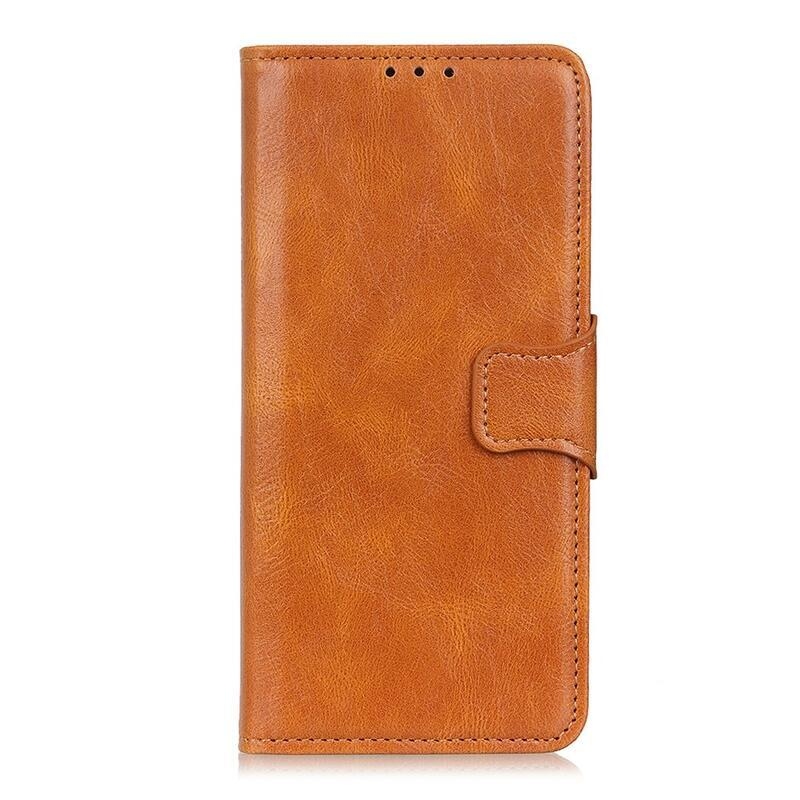 Wallet PU kožené peněženkové pouzdro na mobil Oppo Reno 5 Z 5G - hnědé