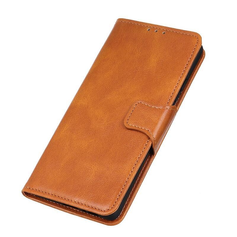 Wallet PU kožené peněženkové pouzdro na mobil Realme GT 5G - hnědé