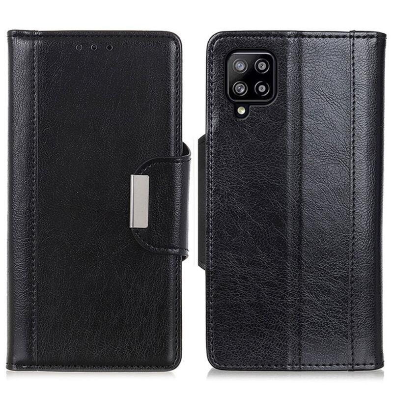 Wallet PU kožené peněženkové pouzdro na mobil Samsung Galaxy A22 4G - černé