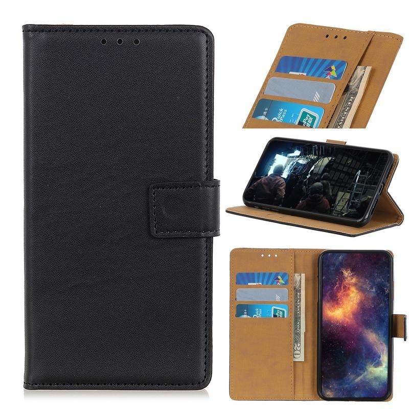 Wallet PU kožené peněženkové pouzdro na mobil Samsung Galaxy A51 5G - černé