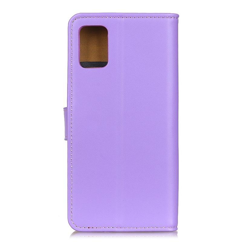 Wallet PU kožené peněženkové pouzdro na mobil Samsung Galaxy A51 5G - fialové