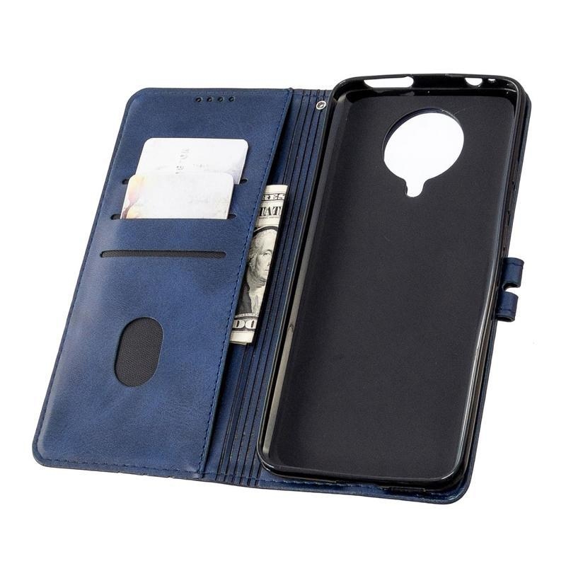 Wallet PU kožené peněženkové pouzdro na mobil Xiaomi Poco F2 Pro - modré