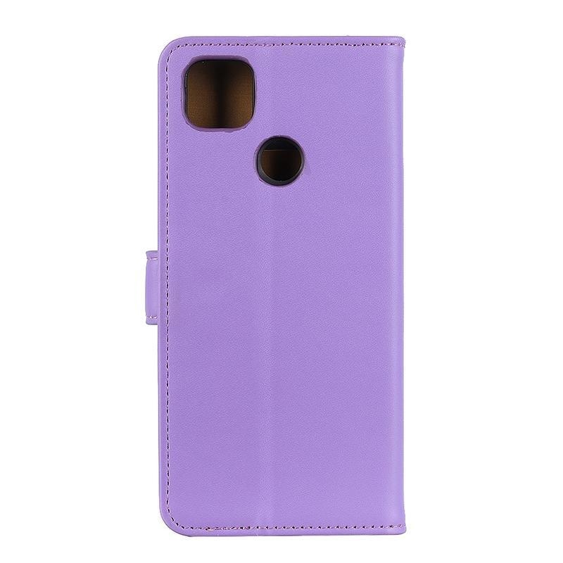 Wallet PU kožené peněženkové pouzdro na mobil Xiaomi Redmi 9C - fialové