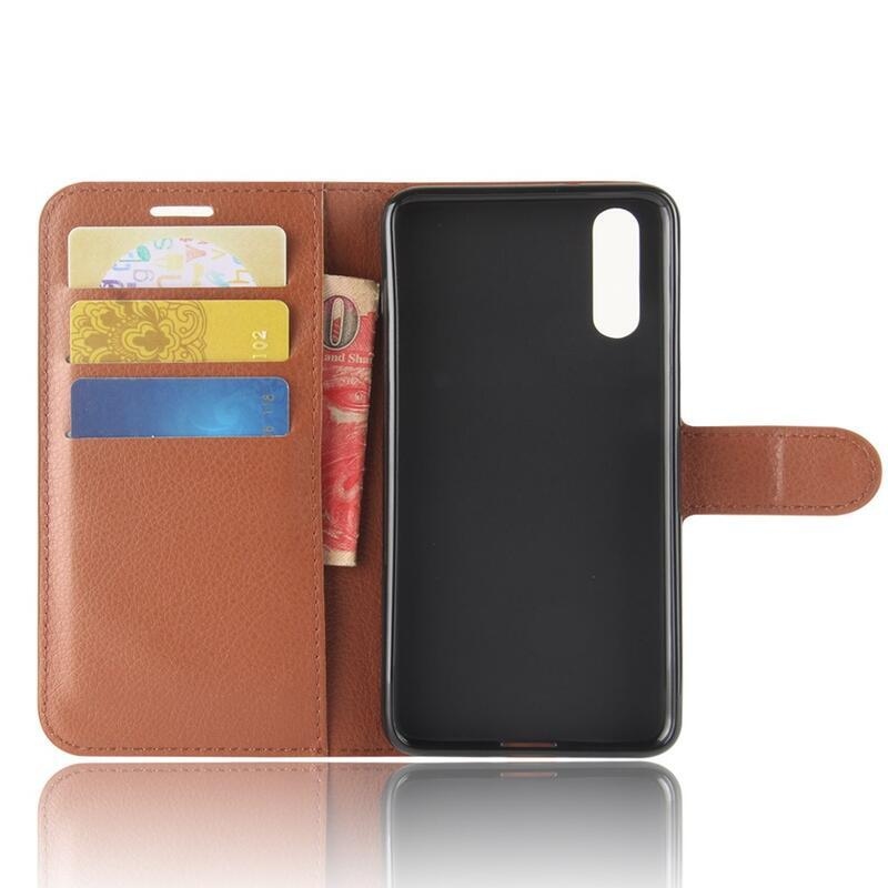 Wallet PU kožené pouzdro na Huawei P20 - hnědé