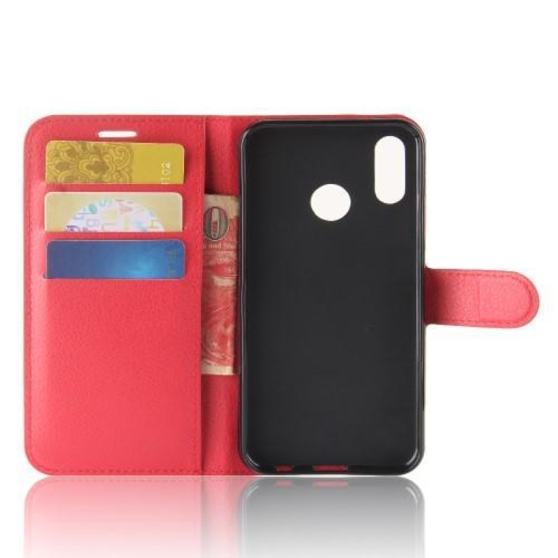 Wallet PU kožené pouzdro na Huawei P20 Lite - červené