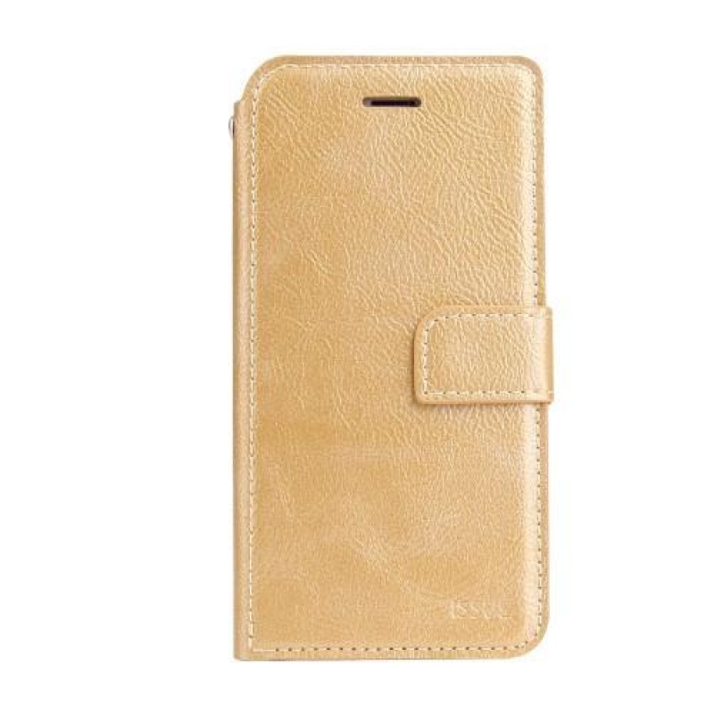 Wallet PU kožené pouzdro na iPhone 6 Plus a iPhone 6s Plus - zlaté