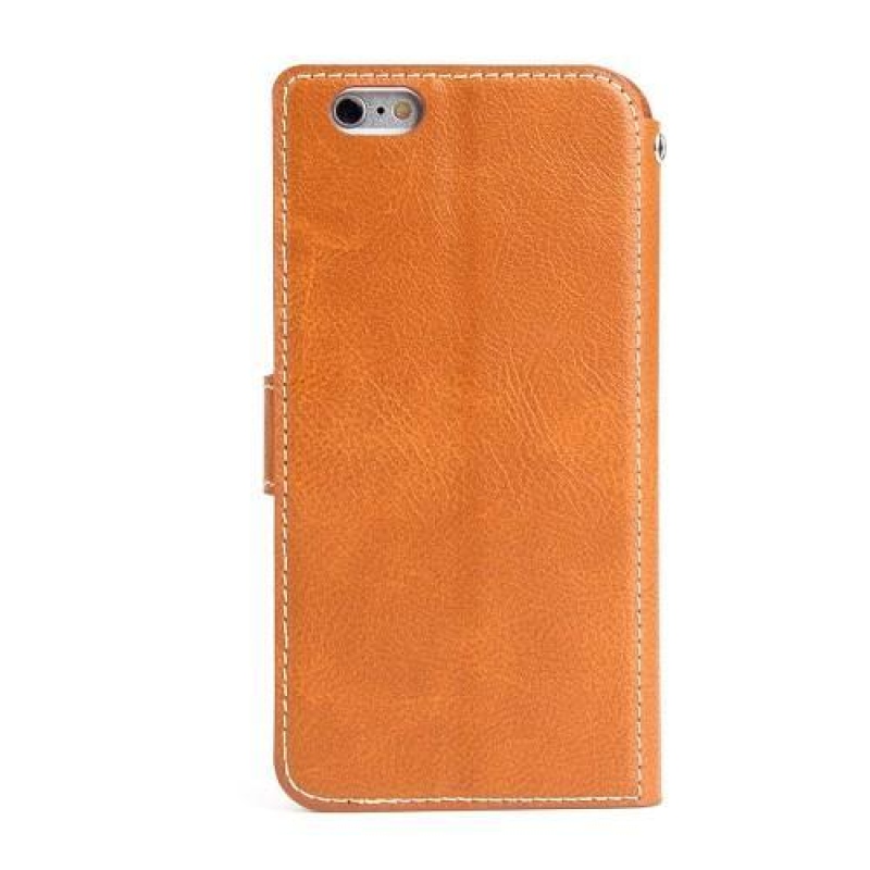 Wallet PU kožené pouzdro na iPhone 6 Plus a iPhone 6s Plus - zlaté