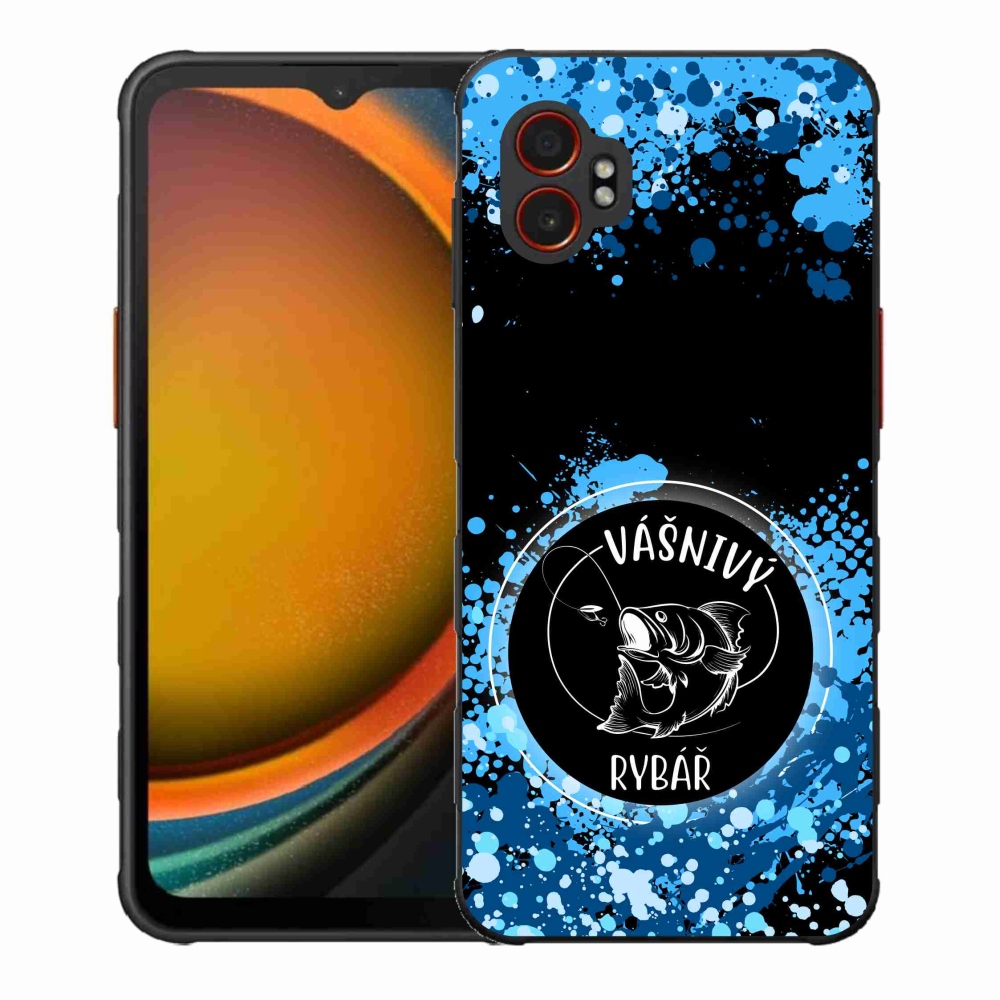 Gelový kryt mmCase na Samsung Galaxy Xcover 7 Pro - vášnivý rybář černé pozadí