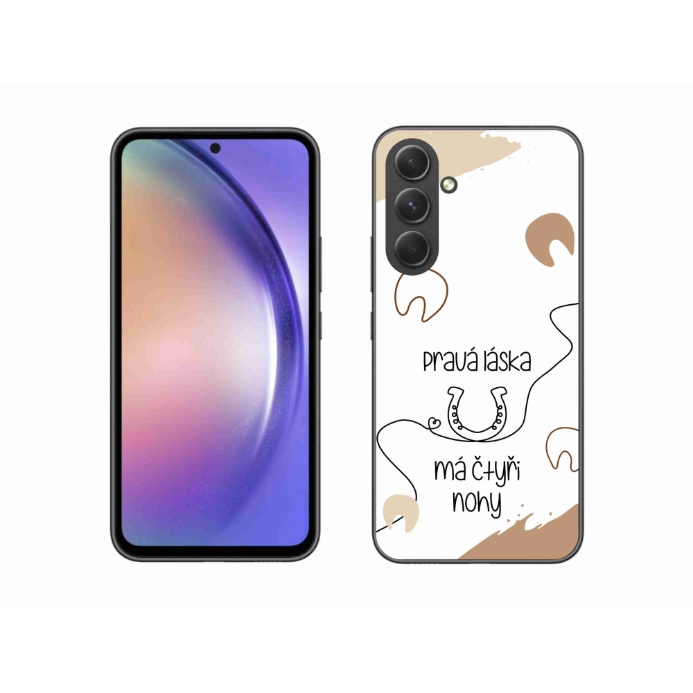 Gelový kryt mmCase na Samsung Galaxy A54 5G - koňský motiv bílé pozadí