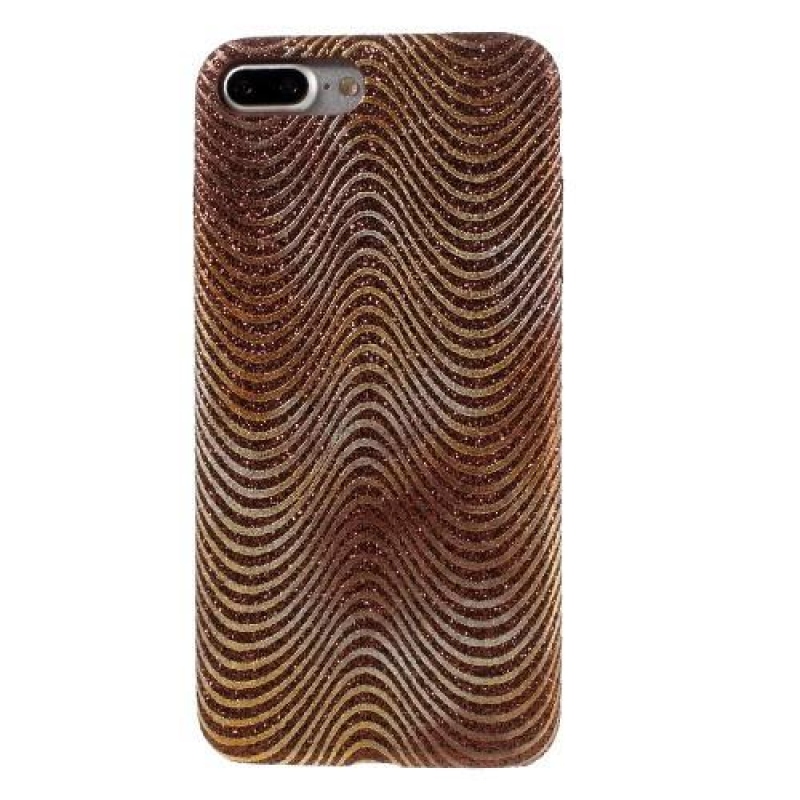 Wave plastový obal na iPhone 7 Plus a iPhone 8 Plus - hnědý