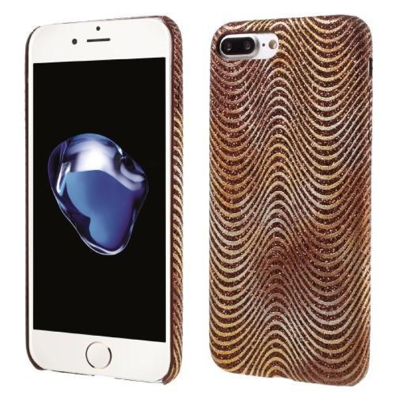 Wave plastový obal na iPhone 7 Plus a iPhone 8 Plus - hnědý