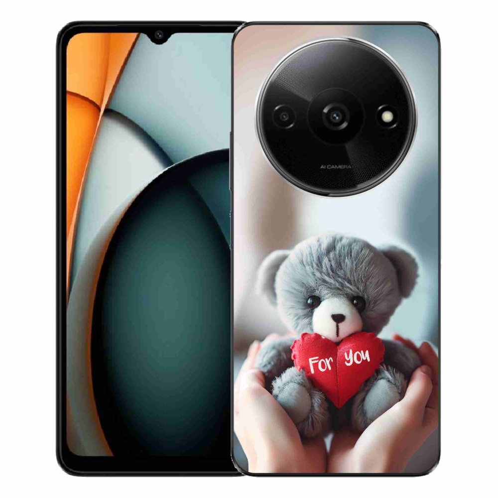 Gelový kryt mmCase na Xiaomi Redmi A3 - medvídek pro zamilované
