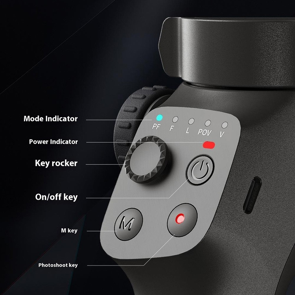 3osý skládací stabilizátor FunSnap CM8 AI na mobil