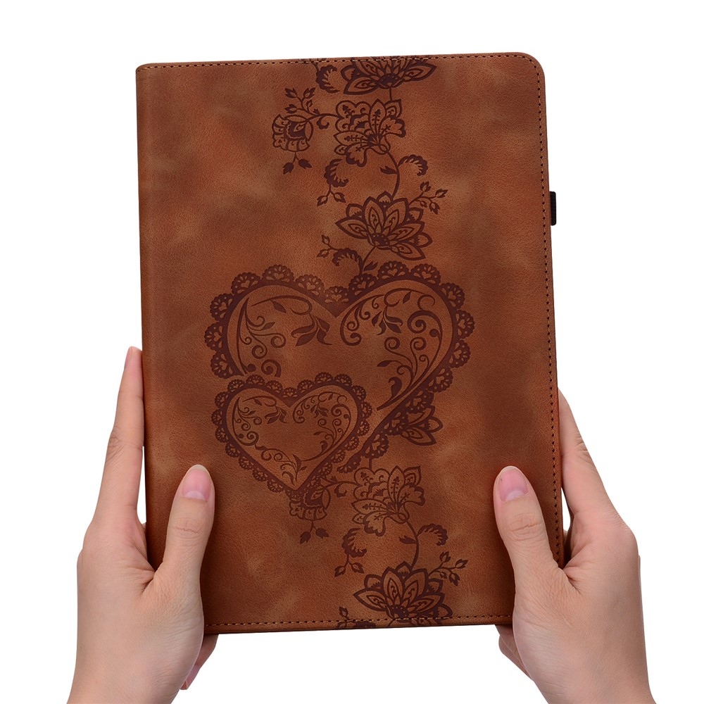 Heart zavírací pouzdro na tablet Xiaomi Redmi Pad SE 8.7 - hnědé