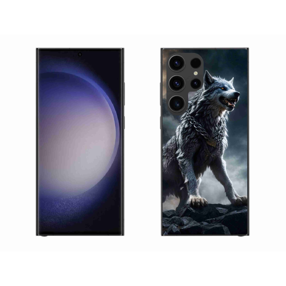 Gelový kryt mmCase na Samsung Galaxy S23 Ultra 5G - vlk 1