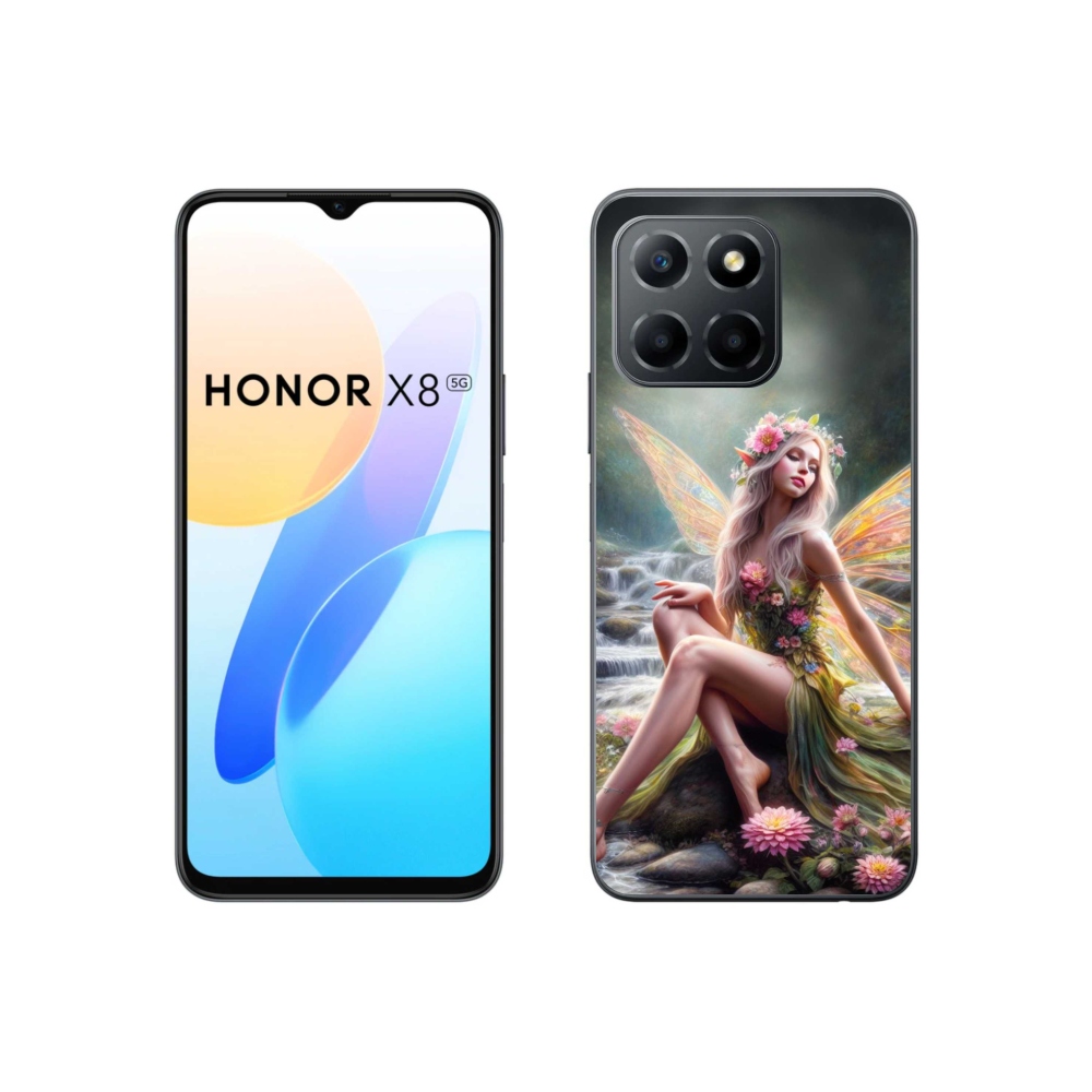 Gelový kryt mmCase na Honor X8 5G/70 Lite 5G - motýlí žena 1
