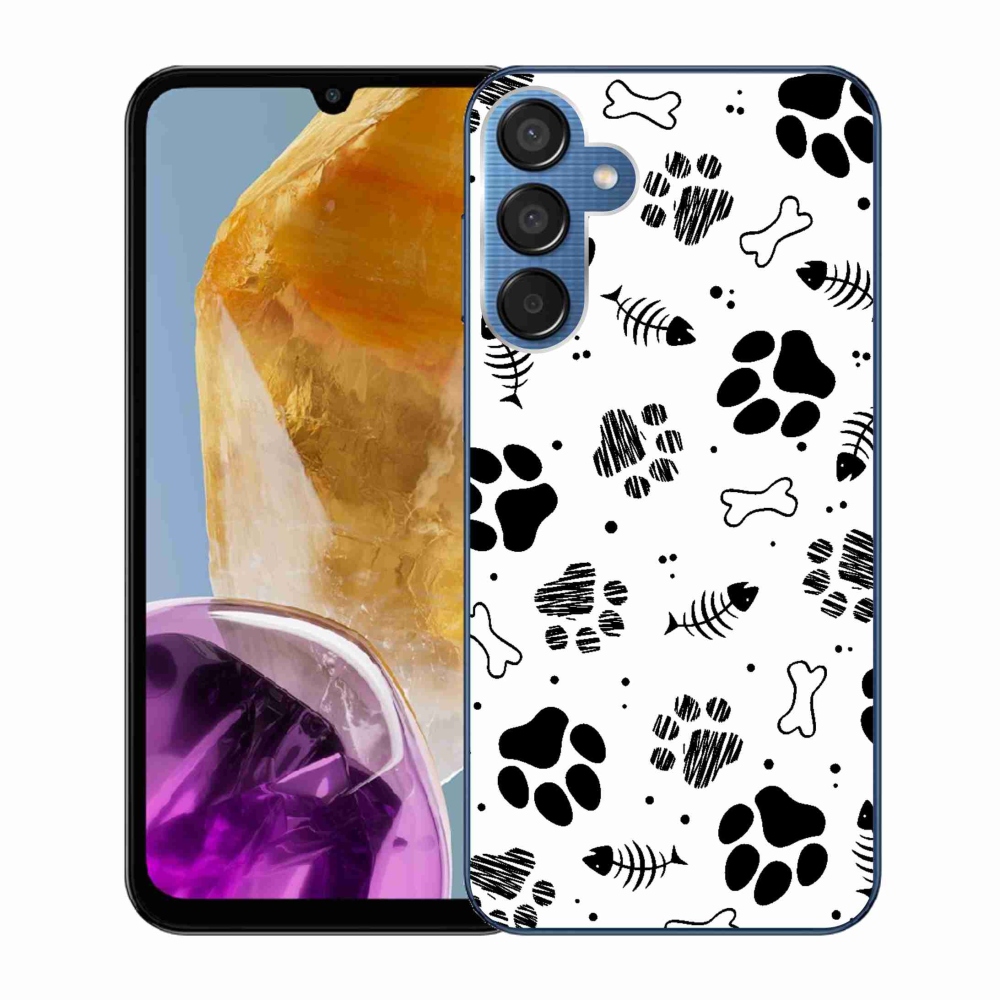 Gelový kryt mmCase na Samsung Galaxy M15 5G - psí tlapky 1