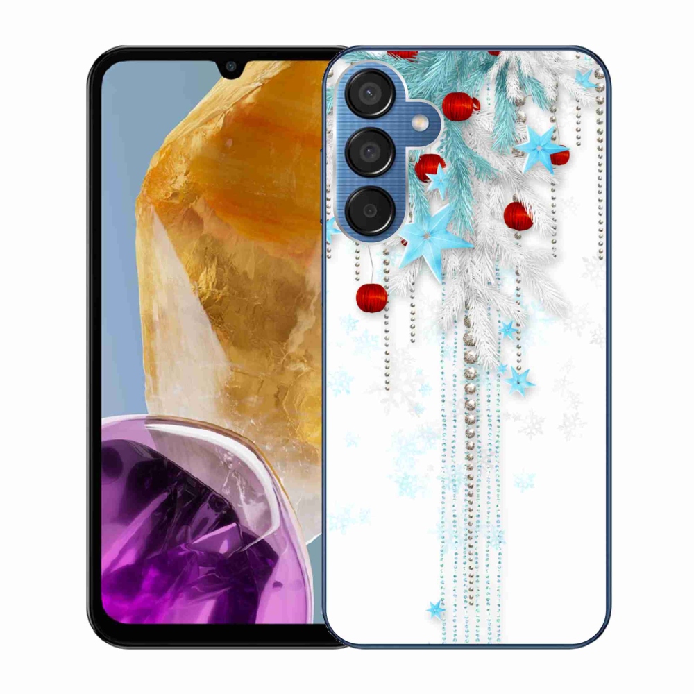 Gelový kryt mmCase na Samsung Galaxy M15 5G - vánoční ozdoby