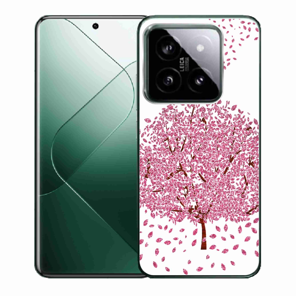 Gelový kryt mmCase na Xiaomi 14 - kreslený strom s listy